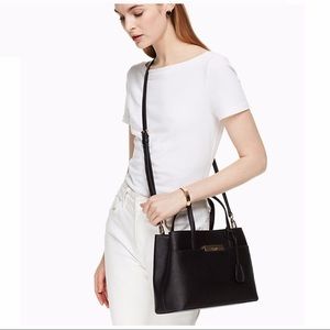 Maiden Way Saffiano Zuri Black Leather Handbag